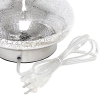 Lalia Home 23.5" Glass Dollop Table Lamp with White Fabric Shade