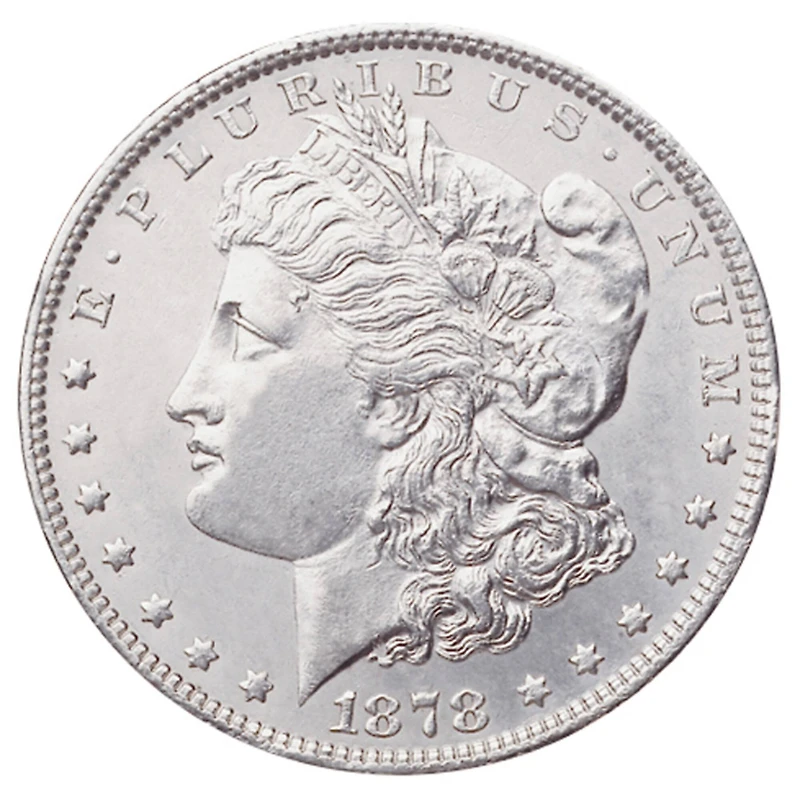 1878S "First-Year-of-Issue" Morgan Silver Dollar Graded MS60 Uncirculated