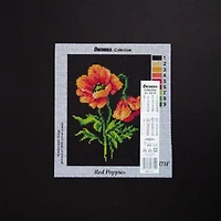 Orchidea Needlepoint Canvas For Halfstitch Without Yarn Poppies