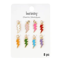 Enamel & Gold Lightning Bolt Charms by Bead Landing™