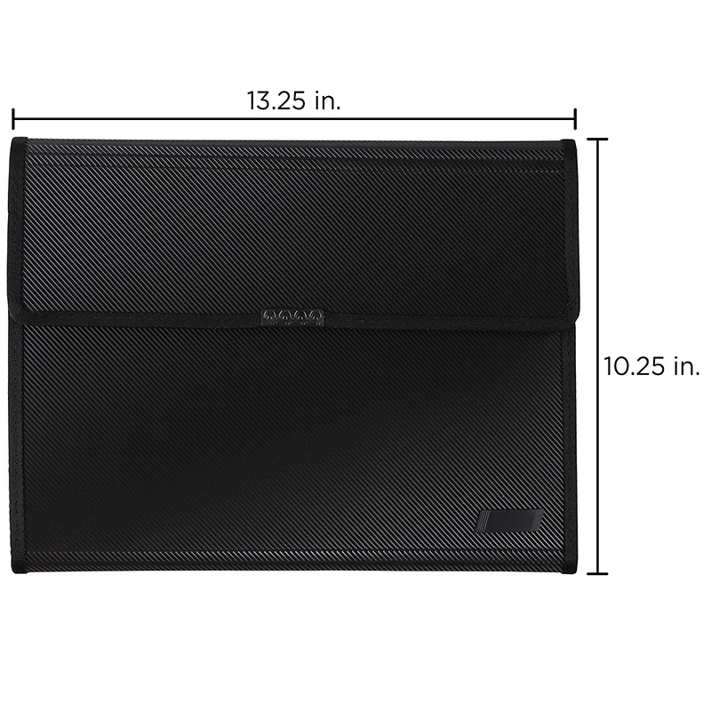 JAM Paper Black Padfolio with Expanding File