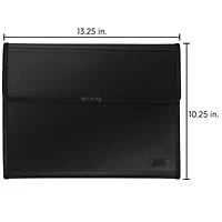 JAM Paper Black Padfolio with Expanding File