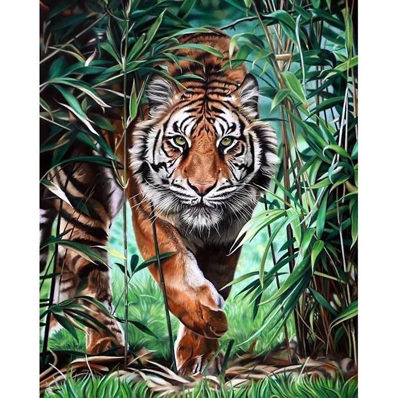 Wizardi Diamond Painting Kit Dangerous Tiger