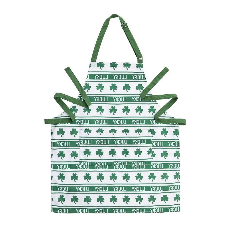 Glitzhome® 31.25" St. Patrick's Shamrocks Apron