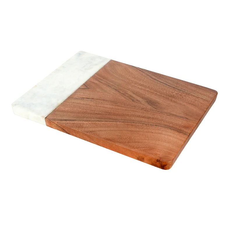 12" Natural Wood & Marble Cutting Board by Ashland®