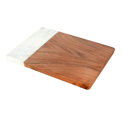 12" Natural Wood & Marble Cutting Board by Ashland®