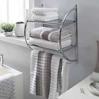 Organize It All 2-Tier Wall Mounted Shelf & Towel Bars