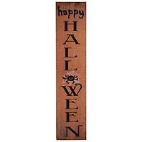 36" Orange Wood Happy Halloween with Spider Wall Sign