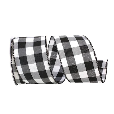JAM Paper 2.5" x 10yd. Wired Celine Plaid Ribbon