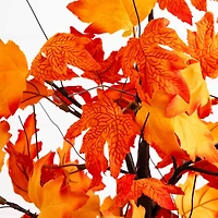2ft. Pre-Lit Bright Autumn Maple Artificial Fall Tree with 24 Warm White LED Lights and Detachable Base