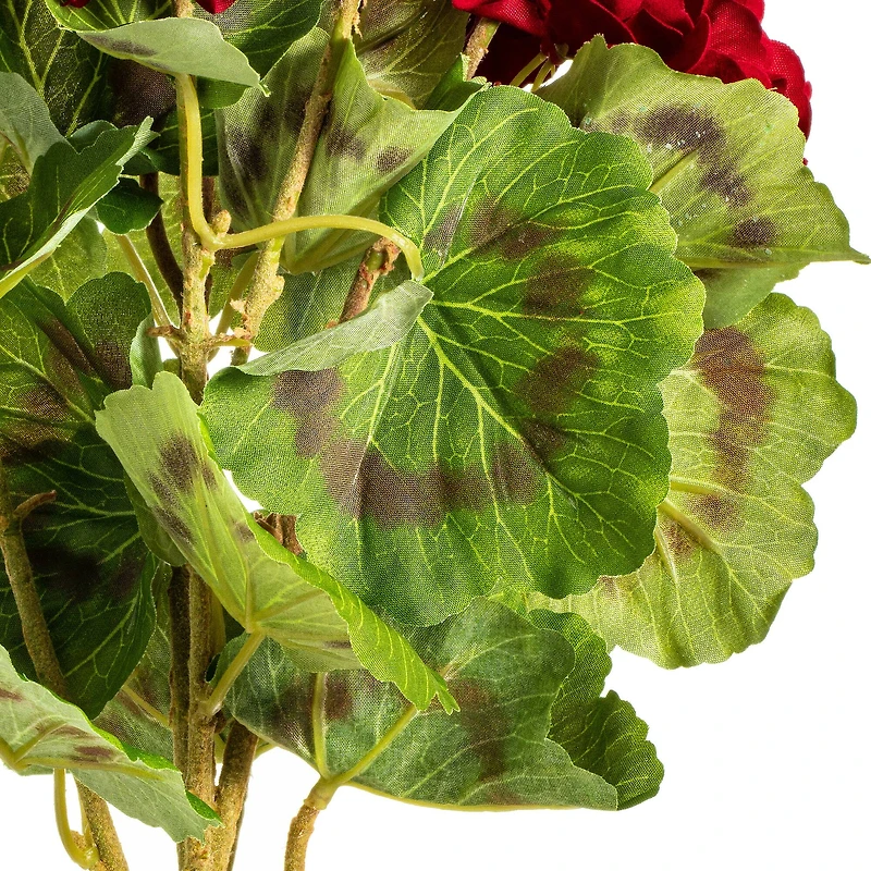 18" Artificial Red Geranium Bush, 4ct.