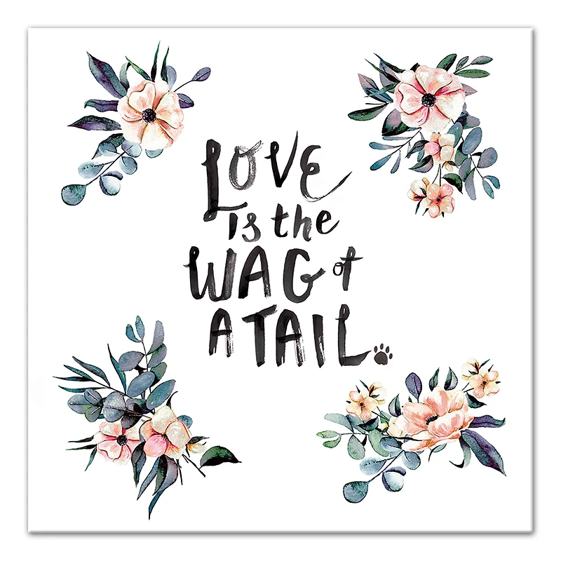 Love is the Wag of a Tail Canvas Wall Art