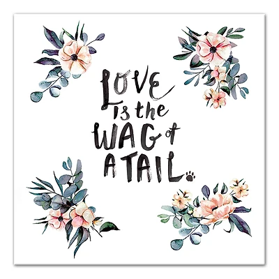 Love is the Wag of a Tail Canvas Wall Art
