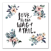 Love is the Wag of a Tail Canvas Wall Art