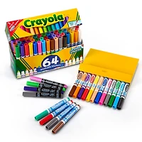 6 Packs: 64 ct. (384 total) Crayola® Washable Broad Line Markers