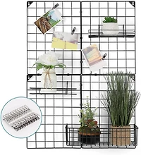 NEX™ Black Wall Grid Panel with 3 Wire Baskets