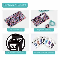 12 Pack: Abstract Floral Oven Bake Polymer Clay by Bead Landing™