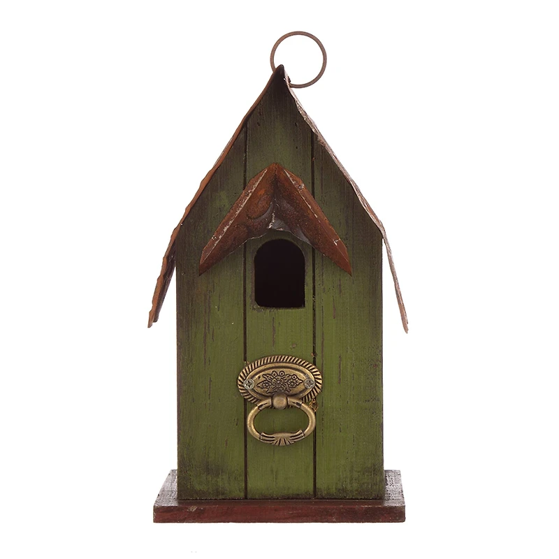 Glitzhome® Rustic Garden Distressed Wooden Birdhouse