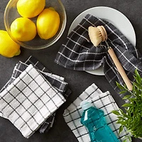 DII® Gray Combo Windowpane Dishcloths, 6ct.