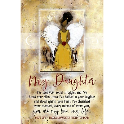Whispers of the Heart My Daughter Wood Plaque With Hanger & Easel