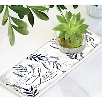 6" x 15.75" Love Never Fails Wood Plaque