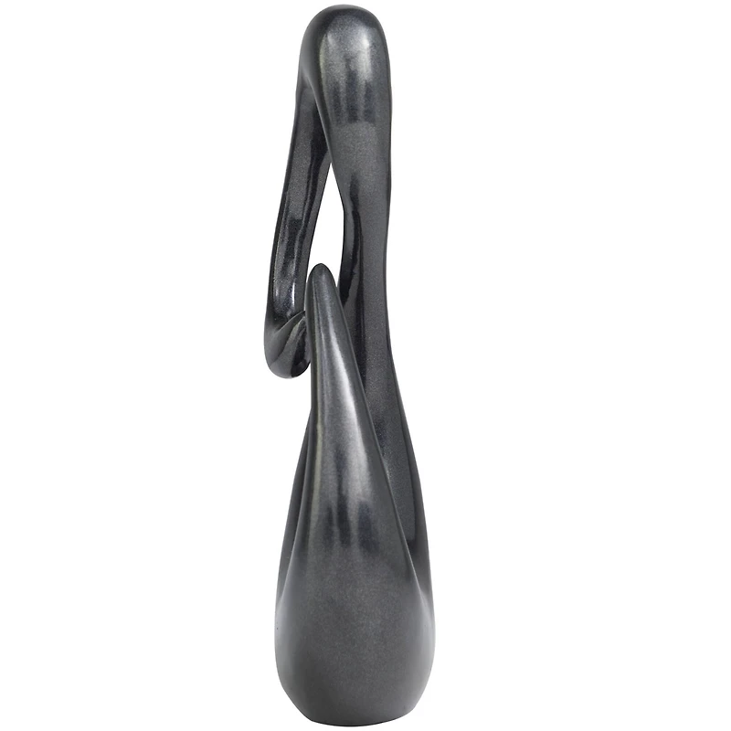 11.5" Dark Gray Aluminum Swirl Sculpture