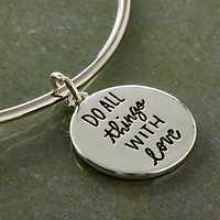 Charmalong™ Silver Plated Do All Things with Love  Charm by Bead Landing™