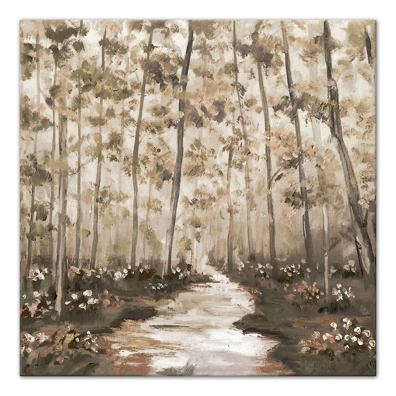 Tree Lined Path 30" x 30" Canvas Wall Art