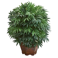 24" Bamboo Palm Plant in Decorative Planter