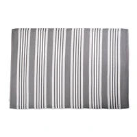 DII® Gray Multi Stripe Outdoor Rug, 4ft x 6ft.