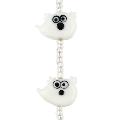White Ghost Lampwork Glass Bead Mix by Bead Landing™