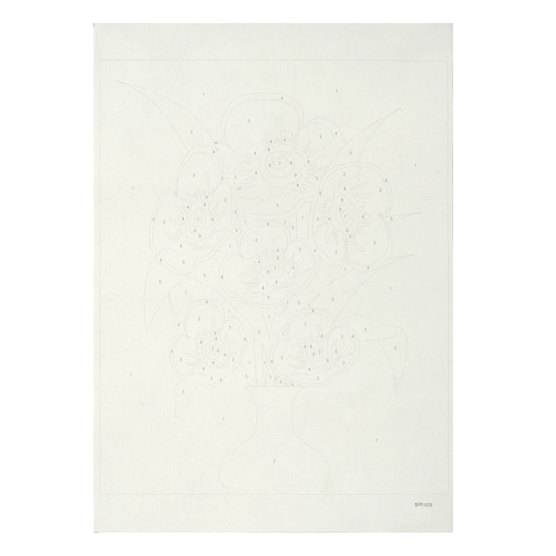 8" x 10" Red Flowers with Vase Paint-by-Number Kit by Artist's Loft®