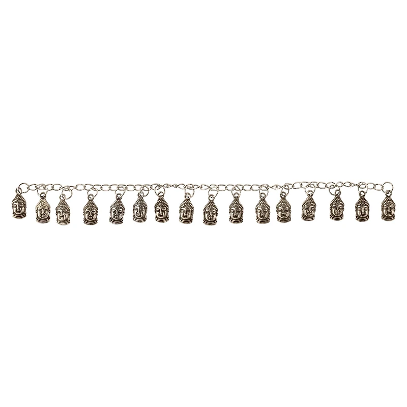 Silver Plated Metal Buddha Bead, 12mm by Bead Landing™