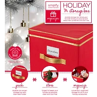 Simplify Red Holiday Jumbo Storage Box