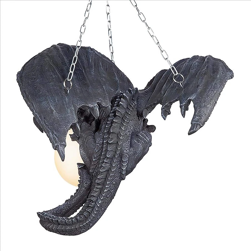 Design Toscano 21" Nights Fury Sculptural Hanging Dragon Lamp