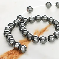 12 Pack: Hematite Round Beads, 8mm by Bead Landing™