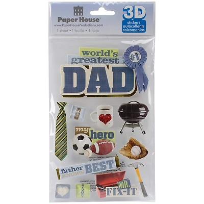 Paper House® Dad 3D Stickers
