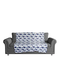 Blue Turkeys Coral Fleece Blanket