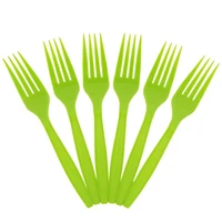 JAM Paper Lime Green Premium Plastic Forks, 100ct.
