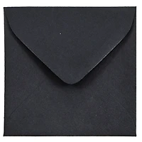 JAM Paper 3" Square Black Linen Invitation Envelopes, 25ct.
