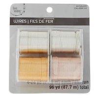 6 Packs: 4 ct. (24 total) 24 Gauge Assorted Jewelry Wire Set by Bead Landing™