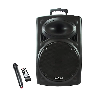 beFree Sound 15" 900 Watt Bluetooth Powered Portable PA Party Speaker