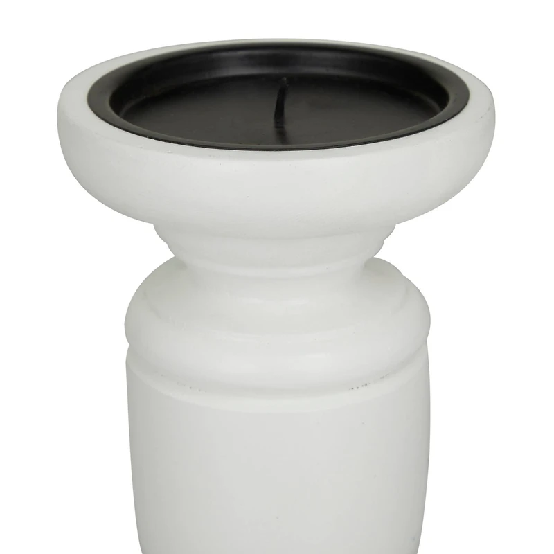 White French Country Candle Holder Set