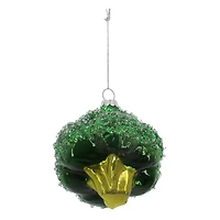 3.5" Green Broccoli Glass Ornament by Ashland®