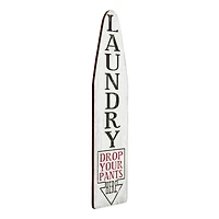 Hello Honey® White Laundry Ironing Board Shaped Wood Sign