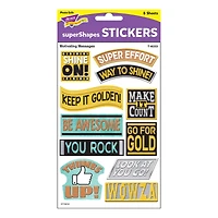 Trend Enterprises® I Heart Metal Motivating Messages superShapes Stickers, 6 Packs of 88