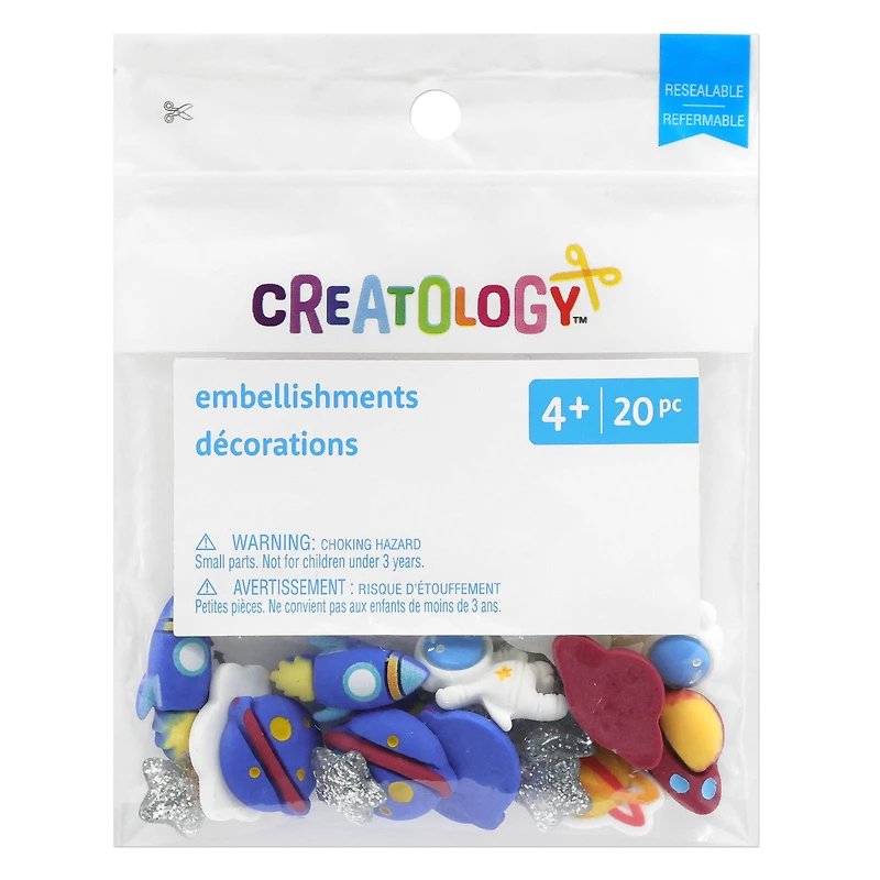 Mixed Space Embellishments, 20ct. by Creatology™