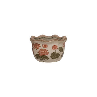 5.25" Small Lotus Ceramic Planter by Ashland®