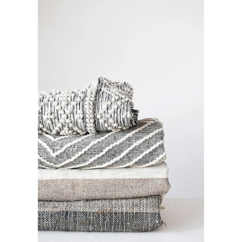 Hello Honey® Natural Woven Linen Blend Pieced Pillow