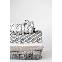 Hello Honey® Natural Woven Linen Blend Pieced Pillow